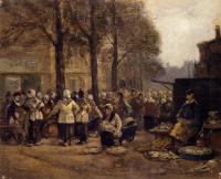 Boudin, Eugene - The Fish Market, Rotterdam